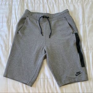 Gray Nike Tech Fleece shorts